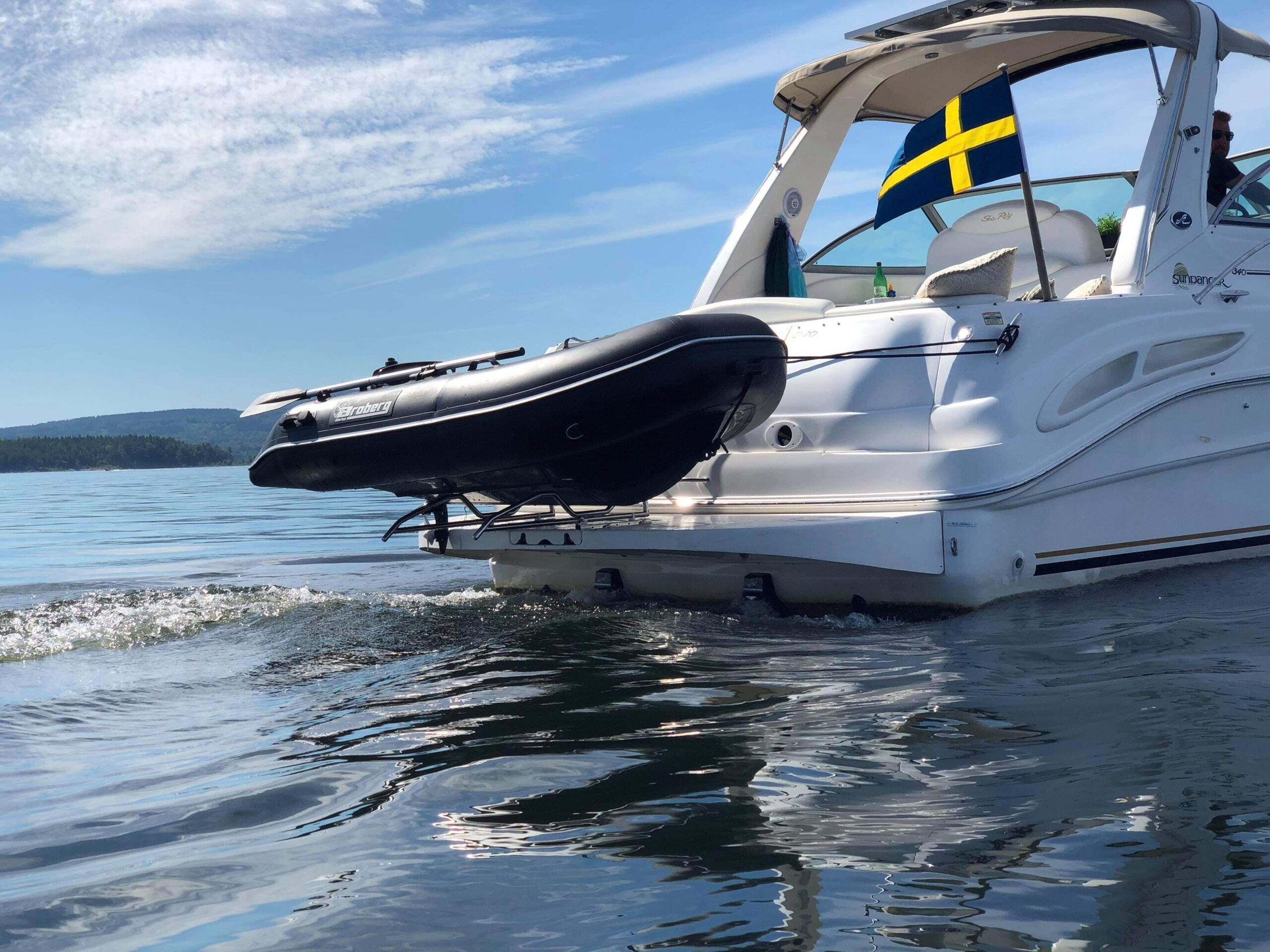 Broberg Marine® självbalanserande båtlyft för montering på badbrygga - Bild 6